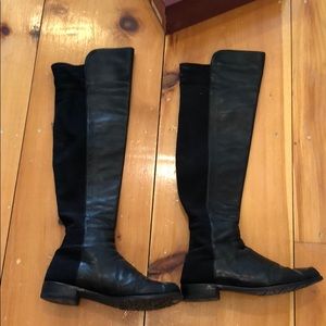 Over the knee boots black leather